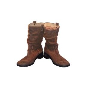 Mudd‎ round toe front brown faux leather boots